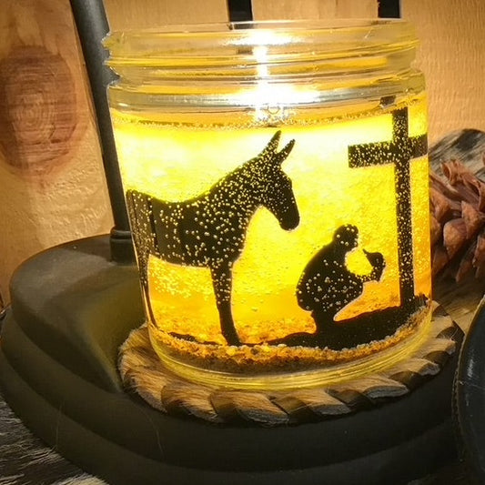 Praying Cowboy with Mule-16oz